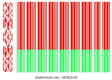 The Flag of Belarus in a Barcode Format