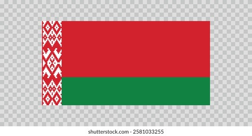 Flag of Belarus. Belarusian national symbol in official colors. Template icon. Abstract vector background.