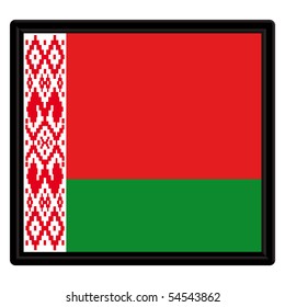 Flag of Belarus with black frame
