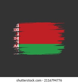 Flag of Belarus with brush style