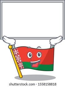 flag belarus in the cartoon shape up board