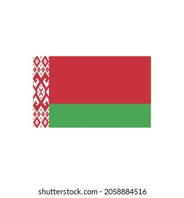 Flag of Belarus color line element. Vector element for web page, mobile app, promo.  UI UX GUI design element. 