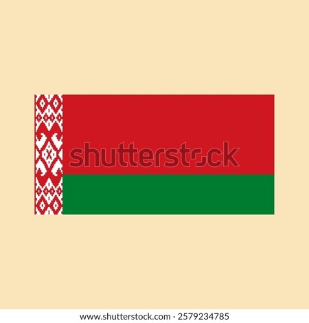 Flag of Belarus. Color vector illustration.