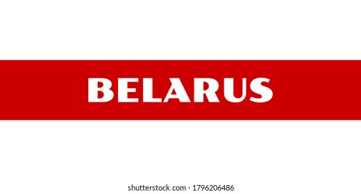 Flag of Belarus nation, isolated vector illustration. White and red variant flag of Belarusian Peoples Republic. Historical symbol of the state of Belarus.
