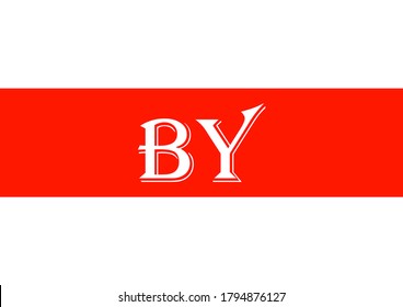 Flag of Belarus in red and white colors. Template for text. Domain name. Poster. National holiday. Independence Day of the Republic of Belarus. Vector. The victory of the revolution. Elections.
