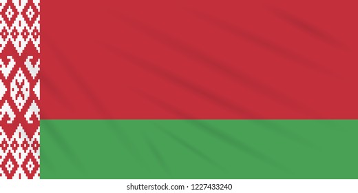 Flag Belarus swaying in wind