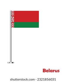 Flag of Belarus, Table Flag of Belarus, Vector Illustration.