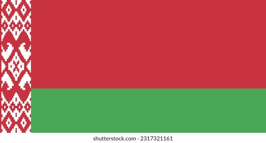 Flag of Belarus - Vector illustration.
