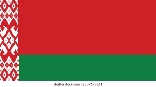 Flag of Belarus which is  a Europe country  and vector design , National Flag of Belarus 