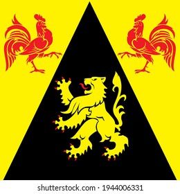 Flagge der belgischen Provinz Wallonien-Brabant, Vektorgrafik