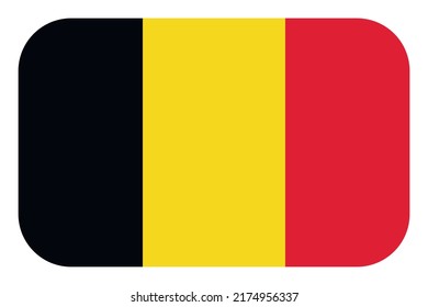 Flag of Belgium. Belgian national symbol in official colors. Template icon. Abstract vector background.