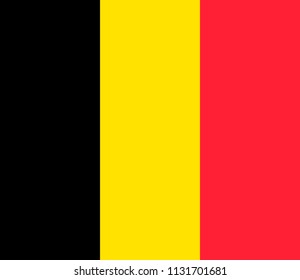 Flag of Belgium. The Belgian flag. Vector illustration.