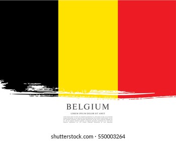 Flag of Belgium, brush stroke background