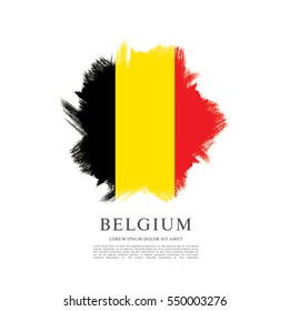 Flag of Belgium, brush stroke background