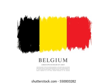 Flag of Belgium, brush stroke background