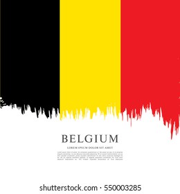 Flag of Belgium, brush stroke background