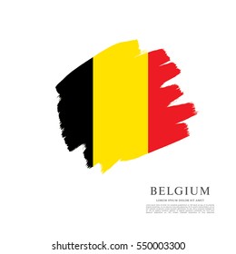 Flag of Belgium, brush stroke background