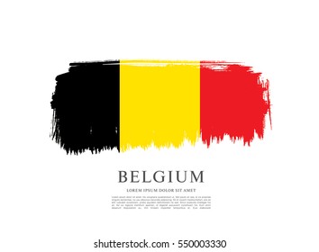 Flag of Belgium, brush stroke background