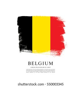 Flag of Belgium, brush stroke background