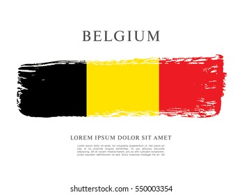 Flag of Belgium, brush stroke background