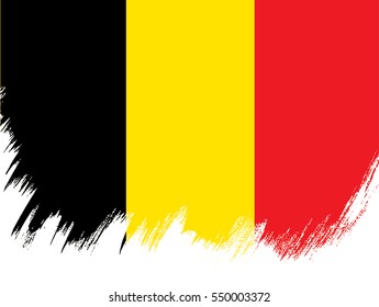 Flag of Belgium, brush stroke background