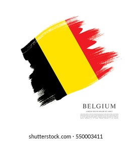 Flag of Belgium, brush stroke background