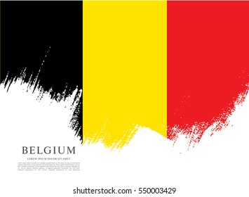 Flag of Belgium, brush stroke background