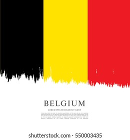 Flag of Belgium, brush stroke background