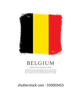 Flag of Belgium, brush stroke background