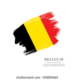 Flag of Belgium, brush stroke background
