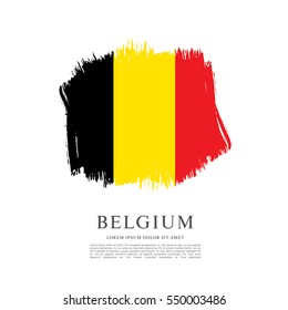 Flag of Belgium, brush stroke background