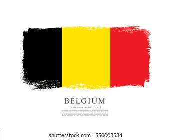 Flag of Belgium, brush stroke background