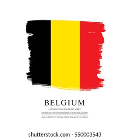 Flag of Belgium, brush stroke background