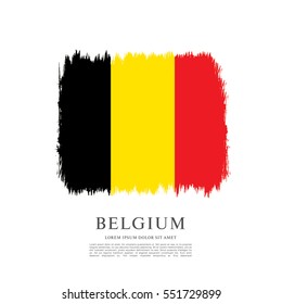 Flag of Belgium, brush stroke background