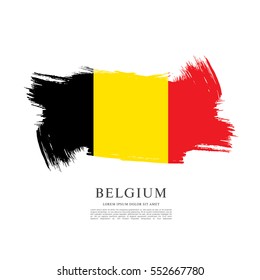 Flag of Belgium, brush stroke background
