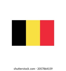 Flag of Belgium color line element. Vector element for web page, mobile app, promo.  UI UX GUI design element. 