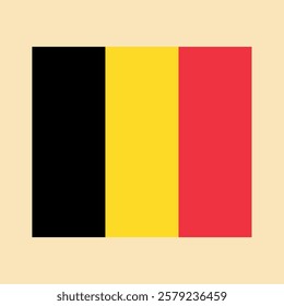 Flag of Belgium. Color vector illustration.