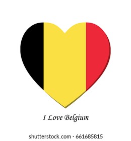 Flag of Belgium, in concept with heart shape