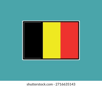 Flag of Belgium displayed on a simple background with black, yellow, and red stripes showcasing national identity and pride