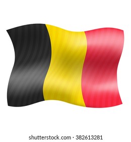 Flag of Belgium are flying on the wind