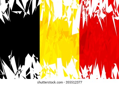 Flag of Belgium in grunge style. Vector illustration.