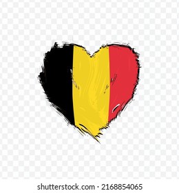 Flag Of Belgium in love texture brush  with transparent background, vector illustration in eps file