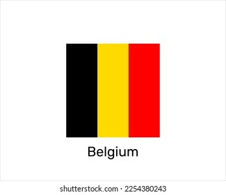 Flag of Belgium. National symbol. Belgium flag symbol. Vector illustration isolated on white background