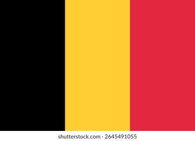 Flag of Belgium. Belgium National Flag. Vector Illustration.