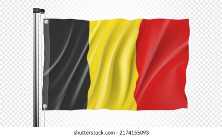 Flag of Belgium on a transparent background in vector format