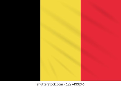 Flag Belgium swaying in wind