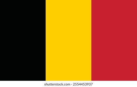 Flag of Belgium Vector illustration.