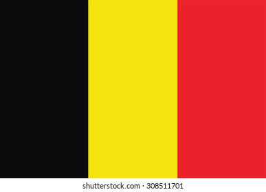 Flag of Belgium. Vector illustration.