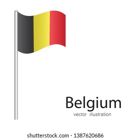 Flag of Belgium vector illustration isolated on white background.