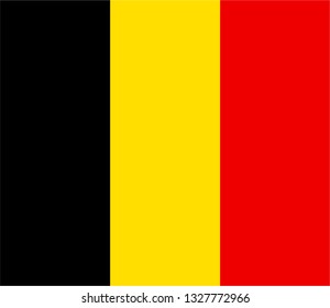 Flag of Belgium vector Quality colour and line